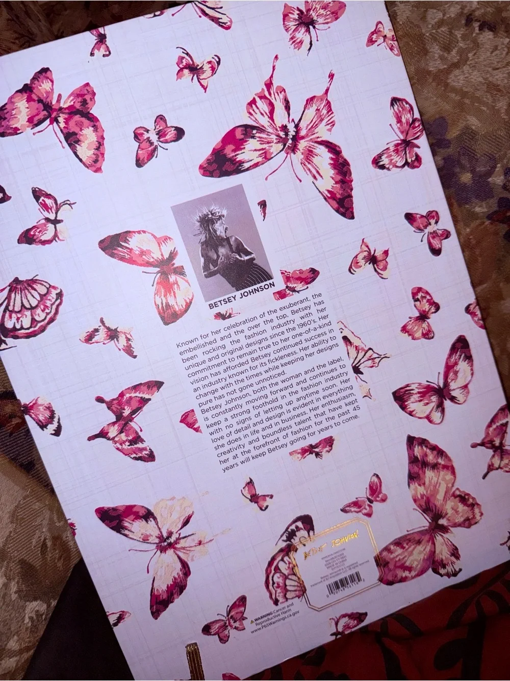 🦋NEW~BETSEY JOHNSON Premium Butterfly Padfolio w/Clipboard, Notebook, & Gold Pen